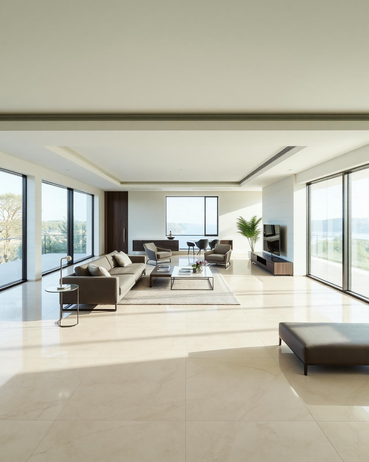 Architectural living room surfaces and designer boutique tile collections at Dazzle Ceramic, Gota
